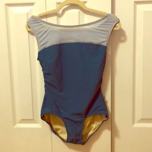Luckyleo Dancewear Blue Leotard Full Front Lining